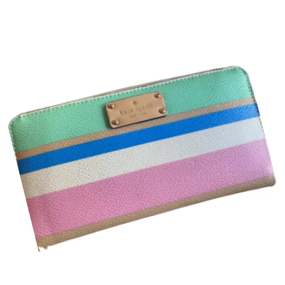 RARE Vintage Kate Spade Multi Color Crossbody Satchel & Wallet EUC - Picture 6 of 9